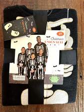 Halloween Skeleton Union Suit One Piece Jumpsuit Children Kid Sz 2T Glow in Dark