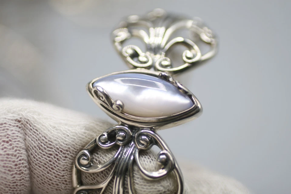 Brazalete Carolyn Pollack de plata de ley talla pequeña 6 ” P7 Foto 3 de 4