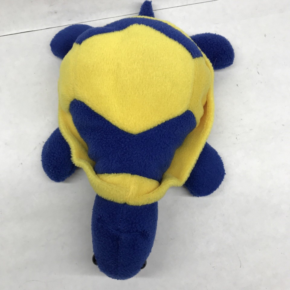 Nanco Turtle Stuffed 8.25” Blue w/Yellow Shell Plush Sea Animal ...