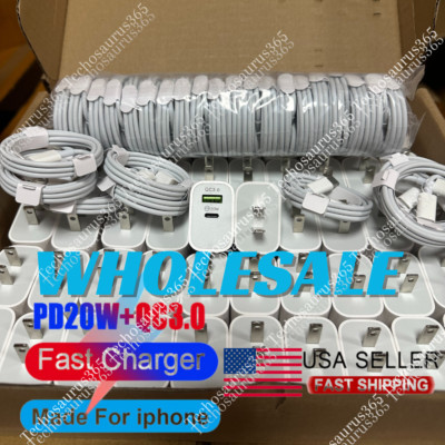 USB-C Fast Charging 20W Type-C Power Block Adapter Charger For iPhone 14 13 Lot