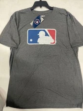 MLB LOGO BATTER SHIRT TEAM MLB MENS GREY NEW W TAGS PICK SIZE GRAY MAJESTIC