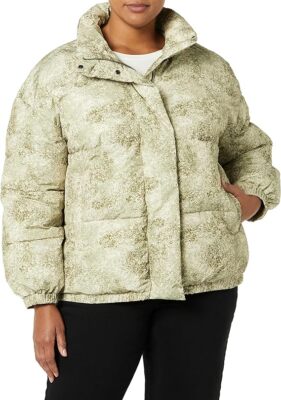 Daily Ritual Women's Relaxed-Fit Mock-Neck Puffer Jacket Plus Size: 4X 