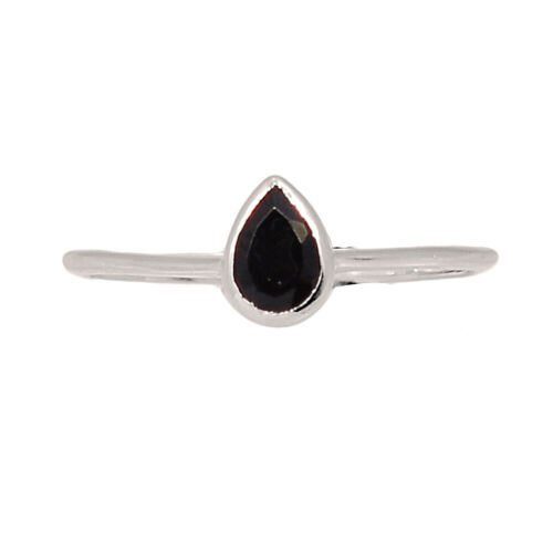 Black Onyx - Brazil 925 Sterling Silver Ring XQ14 s.7 CR60859