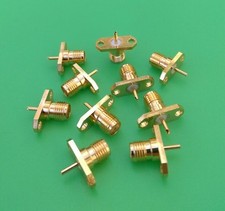  10 PCS SMA Female Panel Mount Solder Connector - USA Seller