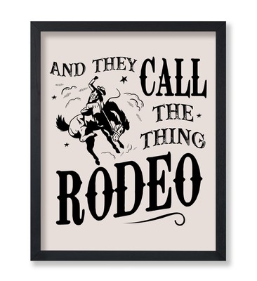 Poster Master They Call The Thing Rodeo Poster - Retro Cowgirl Print - Wester...