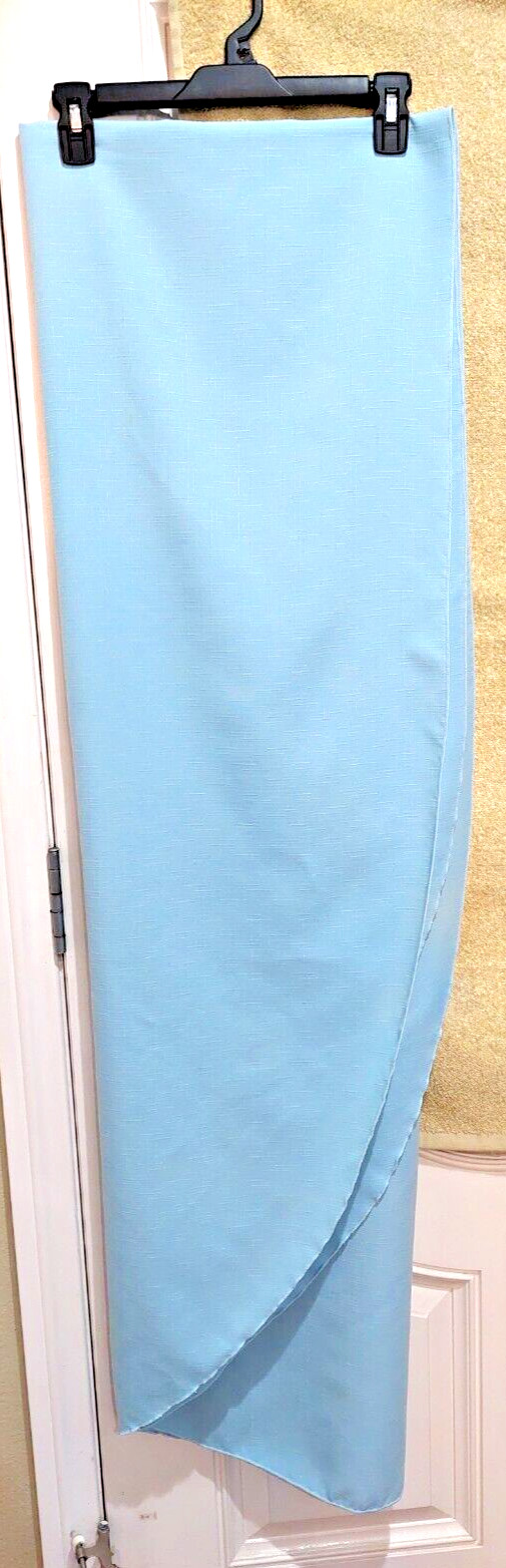 Linen Blend Tablecloth Pastel Blue Banquet Length 60 x 102 Oblong