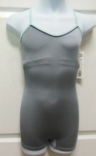 Body Wrappers P633 Steel satinfinish camisole shorty unitard boycut leotard