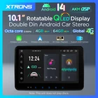XTRONS 2-DIN 10.1" Android 14 Car GPS Stereo 8-Core 4+64GB Radio BT5.0 WiFi 4G