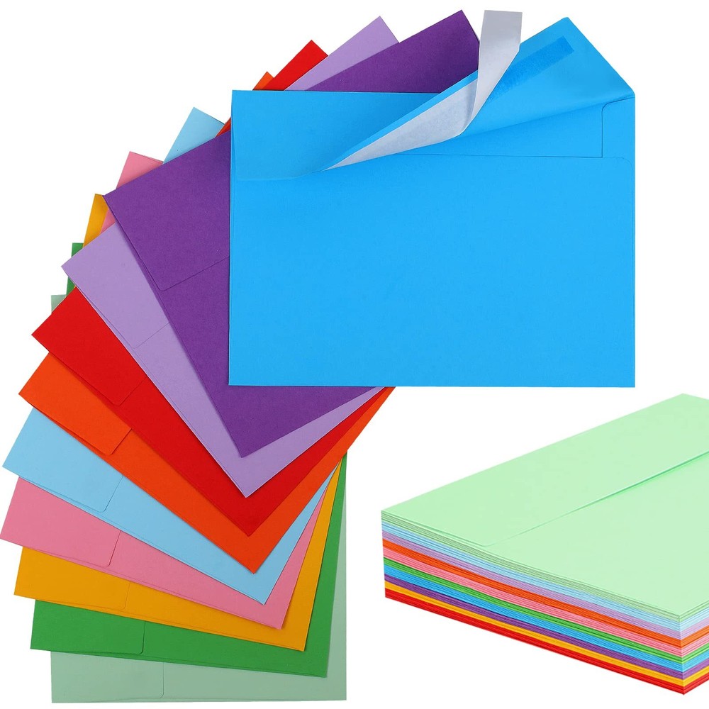 50 Pack Colored Envelopes 5x7 Envelopes Card Envelopes A7 Envelopes