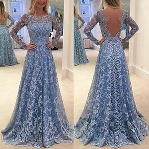 Women Dresses Backeless Lace Long Dress 
