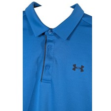 Under Armour Golf Polo Shirt Mens size XL Loose Fit Short Sleeve Light Blue