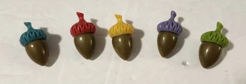 Sneaky, Snacky Squirrel Game Replacement Parts 5 Acorns One In Each Color