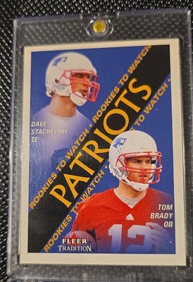 2000 Fleer Tradition - Rookies to Watch Tom Brady, Dave Stachelski #352 (RC)