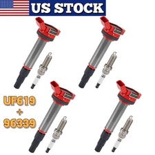 4* Ignition Coils & Spark Plugs For Toyota Corolla Prius Lexus Scion UF619 96339