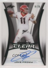 2020 Leaf Trinity Clear Auto Green Foil 8/20 Jake Fromm #CA-JF1 Auto no9