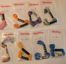 Lot of 8 Skeins Various Colors DMC Variegated Floss Needlework Thread