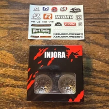 INJORA 1.0 Beadlock Wheel Rims Black Coating Brass Rims For Rc Car 39g (grey)