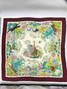 Super rare foulard Gucci soie 100 animal ancien