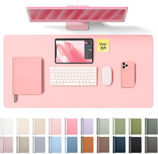 Leather Desk Protector, Office Mat, Large Mouse Mat, Non-Slip PU Leather Blotter