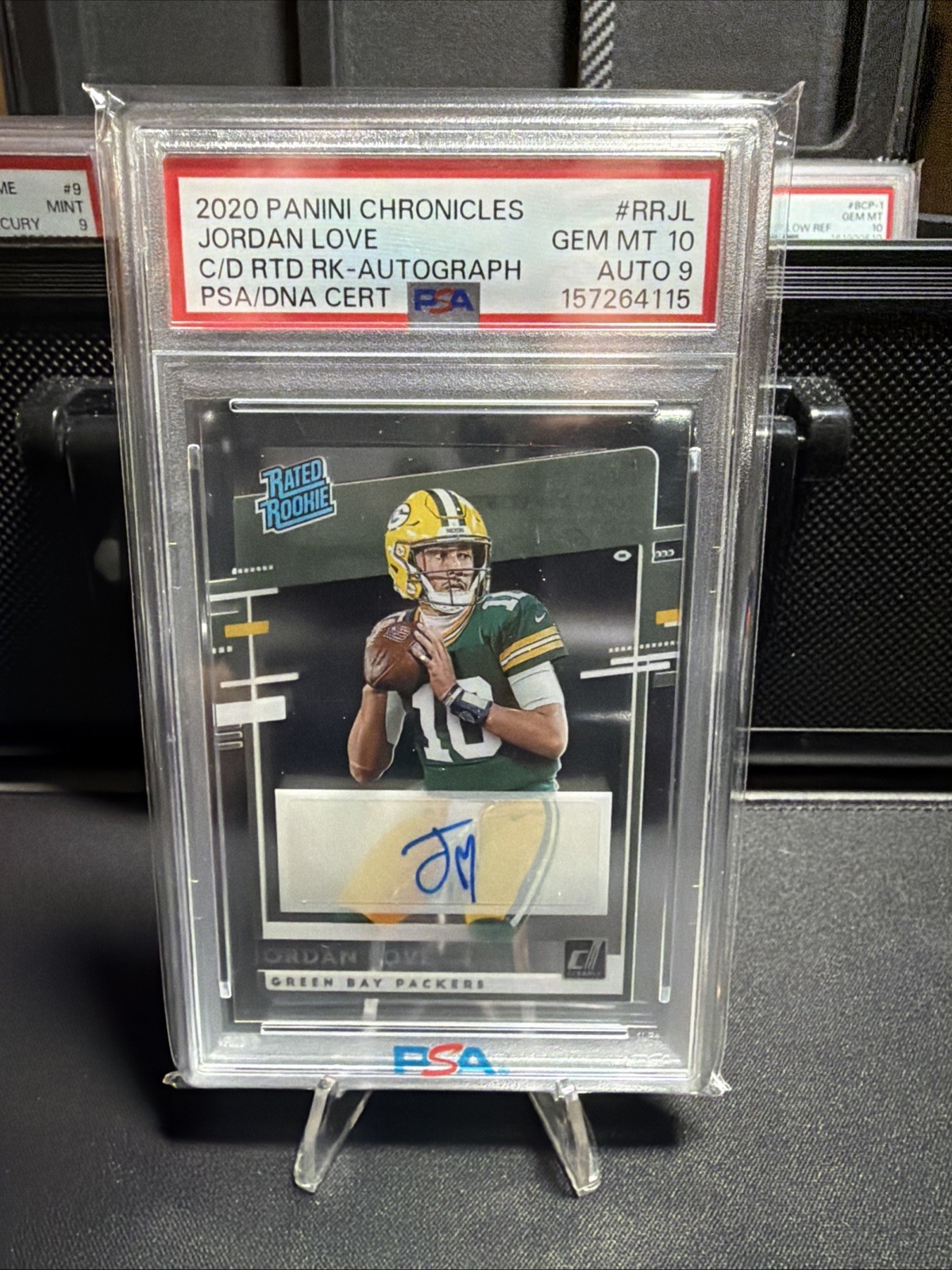 POP1!!!! 2020 Panini Chronicles C/D Jordan Love Rated Rookie Auto PSA 10/Auto 9 view 2
