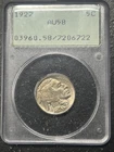 1927 P Buffalo Nickel PCGS AU58 OGH Rattler Unique Grade And Date For A Rattler