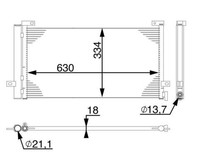 Mahle AC 74 000S Kondensator, Klimaanlage FüR Volvo