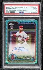2024 Chrome Update Aqua Wave Refractor 91/199 Kyren Paris PSA 9 MINT Auto 3hd