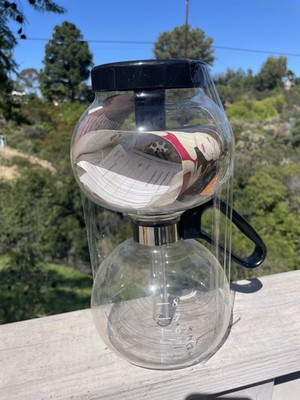 Yama SY-8 Glass Siphon 8 Cup Stove Top Coffee Maker 40 Ounce + Accessory Filters
