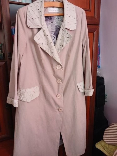 Women Summer Coat Beige 44