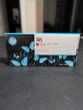 HP DesignJet 745 Chromatic Red 300ml Ink Cartridge F9K06A - New Box - Wty Jun 27