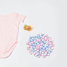 100 Pcs Transparent Acrylic Pacifier Baby Shower Decor Pacifiers