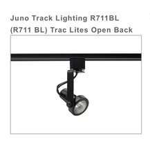 QTY 4 Juno Track Lighting R711 BL Open Back Line Voltage 50W MR16 GU10, Black