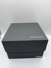 Larger Steuben Glass EMPTY Grey Presentation Box w/ Pouch 10"x 10"x 7"  Nice