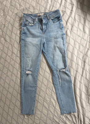 Zara High Rise Basic Ripped Jeans z1975 Denim, Size 6