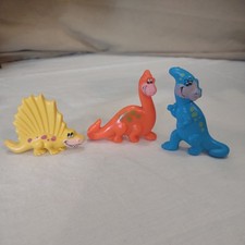 Lot of 3 Flintstones Fruity Pebbles Cereal Dinosaur Toys 1992