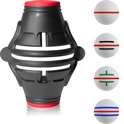 360° Triple Line Golf Ball Marker Tool   Alignment Stencil for Precise Shots