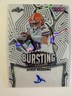 DEREK MEADOWS 2025 Leaf  Vivid Football Bursting With Talent White Ice AUTO 1/1