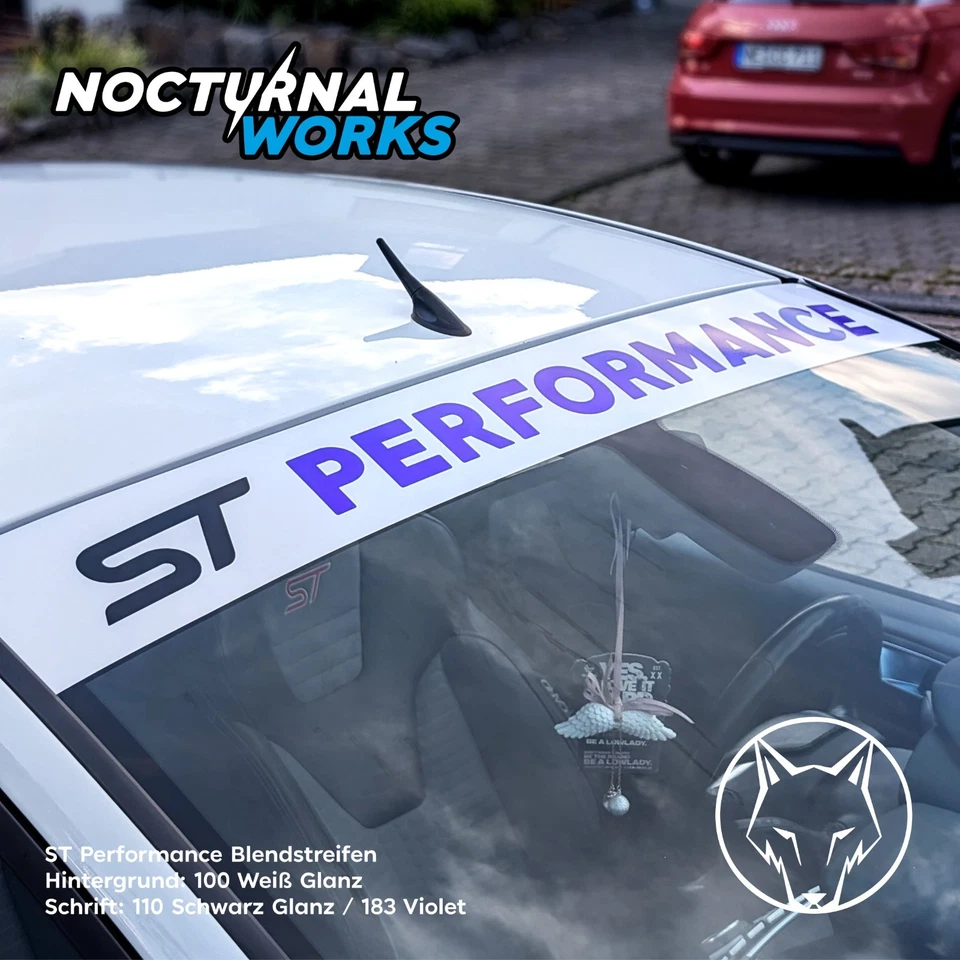 Blendstreifen + Schrift 105cm ST Performance Aufkleber Scheibenkeil Tuning - Bild 2 von 4