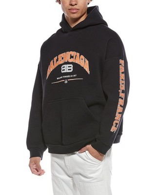 Balenciaga Wide Fit Hoodie Men's Black 3
