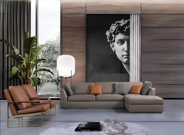Design Polster Ecksofa Couch Sofa Garnitur Wohnlandschaft Leder Neu Couchen Eck-image
