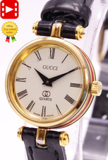 🎦Vintage [Near MINT] GUCCI 2000L Sherry Line Gold Red Qz Women's Watch JAPAN