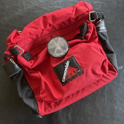 1980s Vintage Cannondale Bike Rear Saddle Bags RED