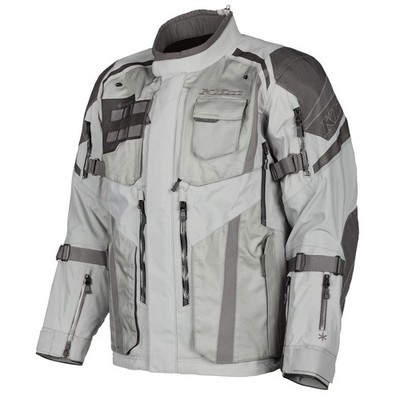 Klim Badlands Pro White Adventure Touring Jacket,  CE Armored Textile Motorcycle