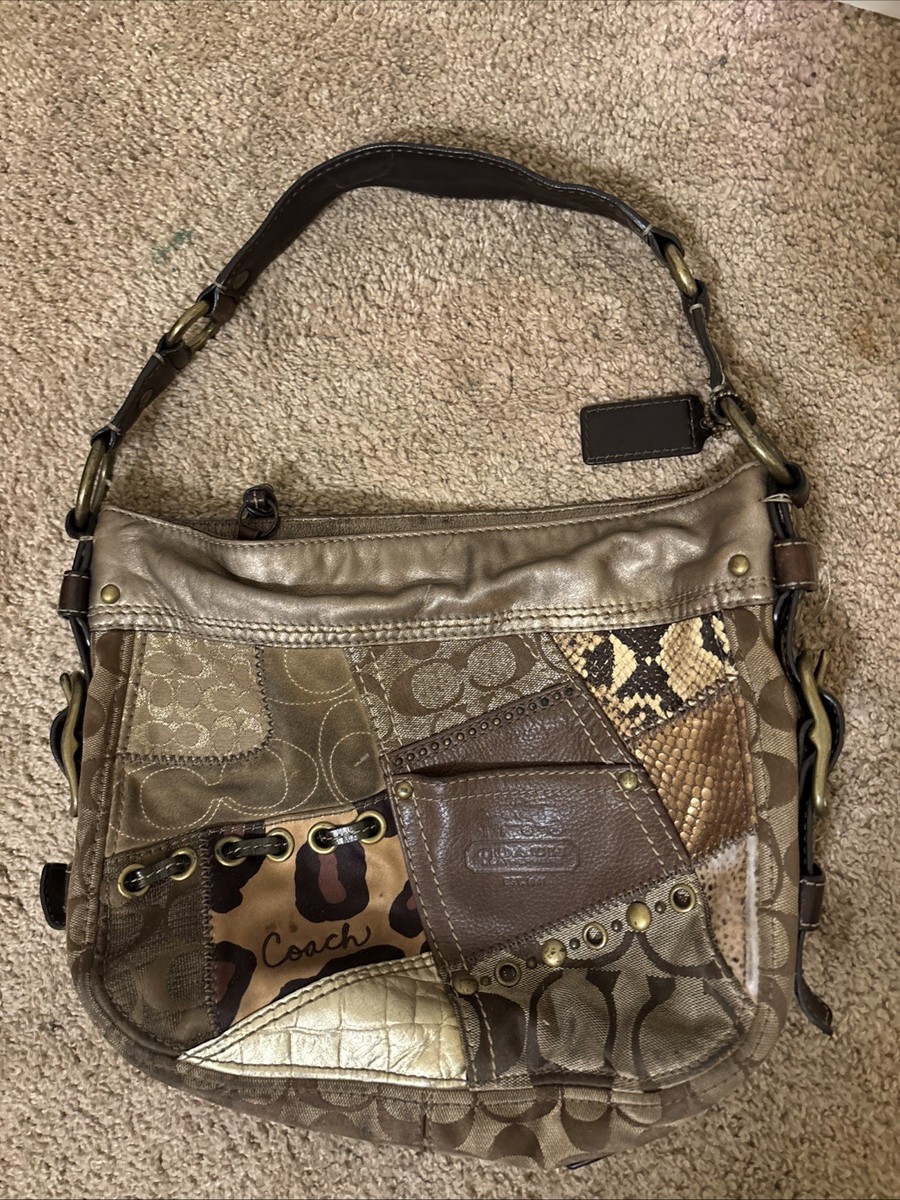 Coach Leopard Patchwork Purse Y2K Vintage G0893-12902 Brown