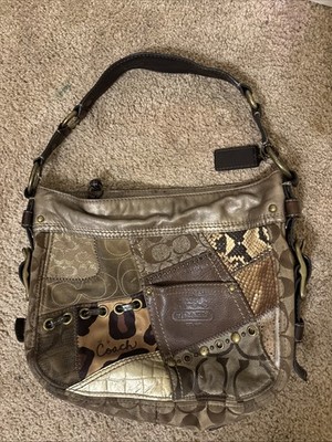 Coach Leopard Patchwork Purse Y2K Vintage G0893-12902 Brown