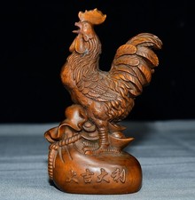 Exquisite Small Leaf Boxwood Auspicious Rooster Ornament