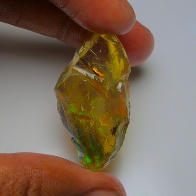 Ethiopian Oil Opal Specimen  33.65  cts Natural Rough Gemstone - Fire Opal Roug