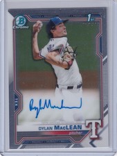 2021 Bowman Chrome Baseball 1st Bowman #CPA-DMA Dylan MacLean RC AUTO RANGERS