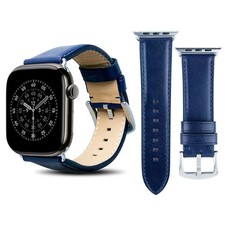 Leather Band Compatible with Apple Watch 49mm, 46mm, 44mm, 45mm, 42mm, Italia...