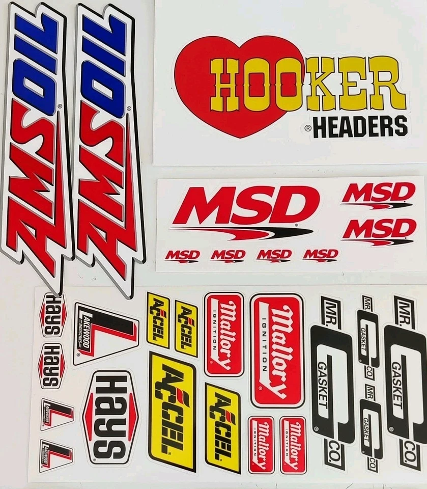 Paquete de 29 calcomanías clásicas Hotrod y mini carreras pegatinas NHRA ManCave caja de herramientas Foto 2 de 4